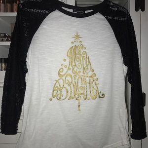 Lace Christmas top